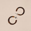 Alba Espresso Brown Hoop Earrings - Large