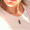 Gemstone Fish Pendant Necklace - Green