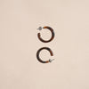 Alba Espresso Brown Hoop Earrings - Large