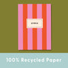 Hot Pink Stripe Lined Notebook