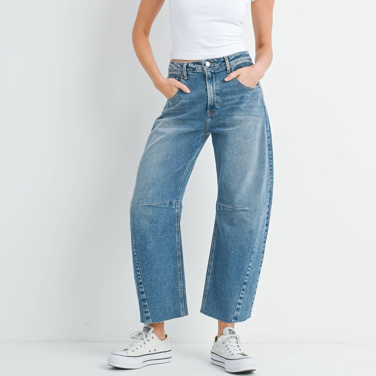 Barrel Jean With Seams