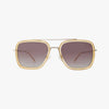 Lex Champagne Polarized Navigator Metal Sunglasses