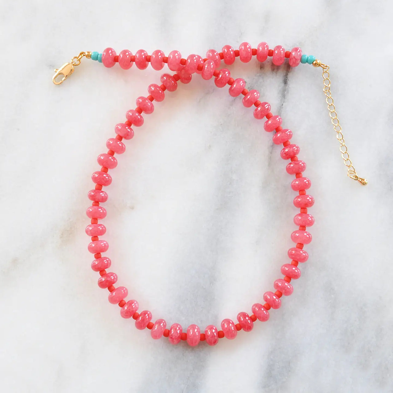 Gemstone Juice Necklace with Dyed Jade Beads
