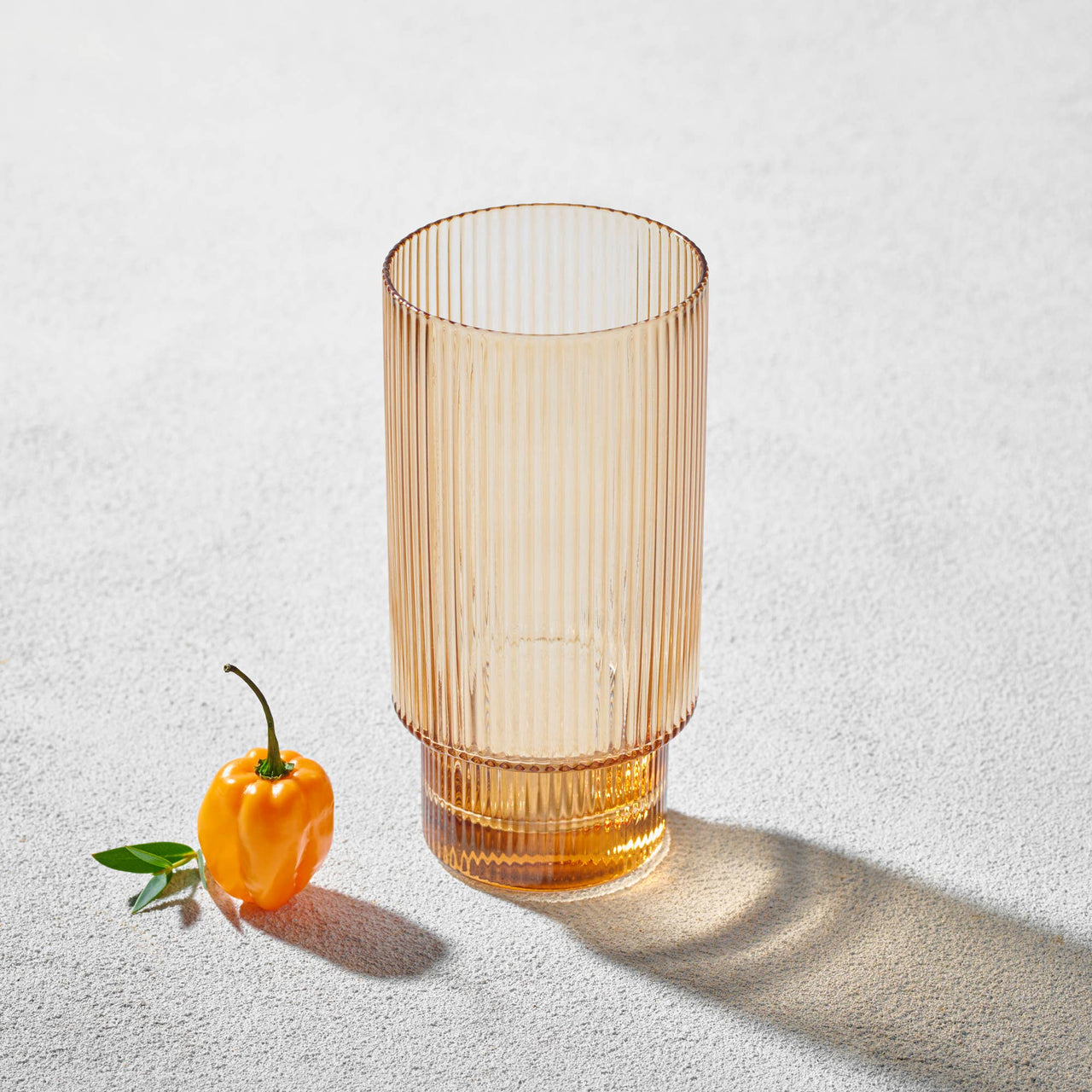 Ribbed Highball Glass
