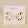 Vintage Hoop Earrings - Cream Enamel