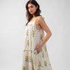 Orange Blossom Tiered Maxi Dress with Hidden Pockets