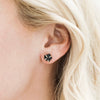 Druzy Prong Studs - Black