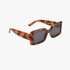 Breeze Amber Smoke Polarized Rectangle Sunglasses