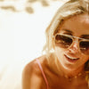 Lex Champagne Polarized Navigator Metal Sunglasses
