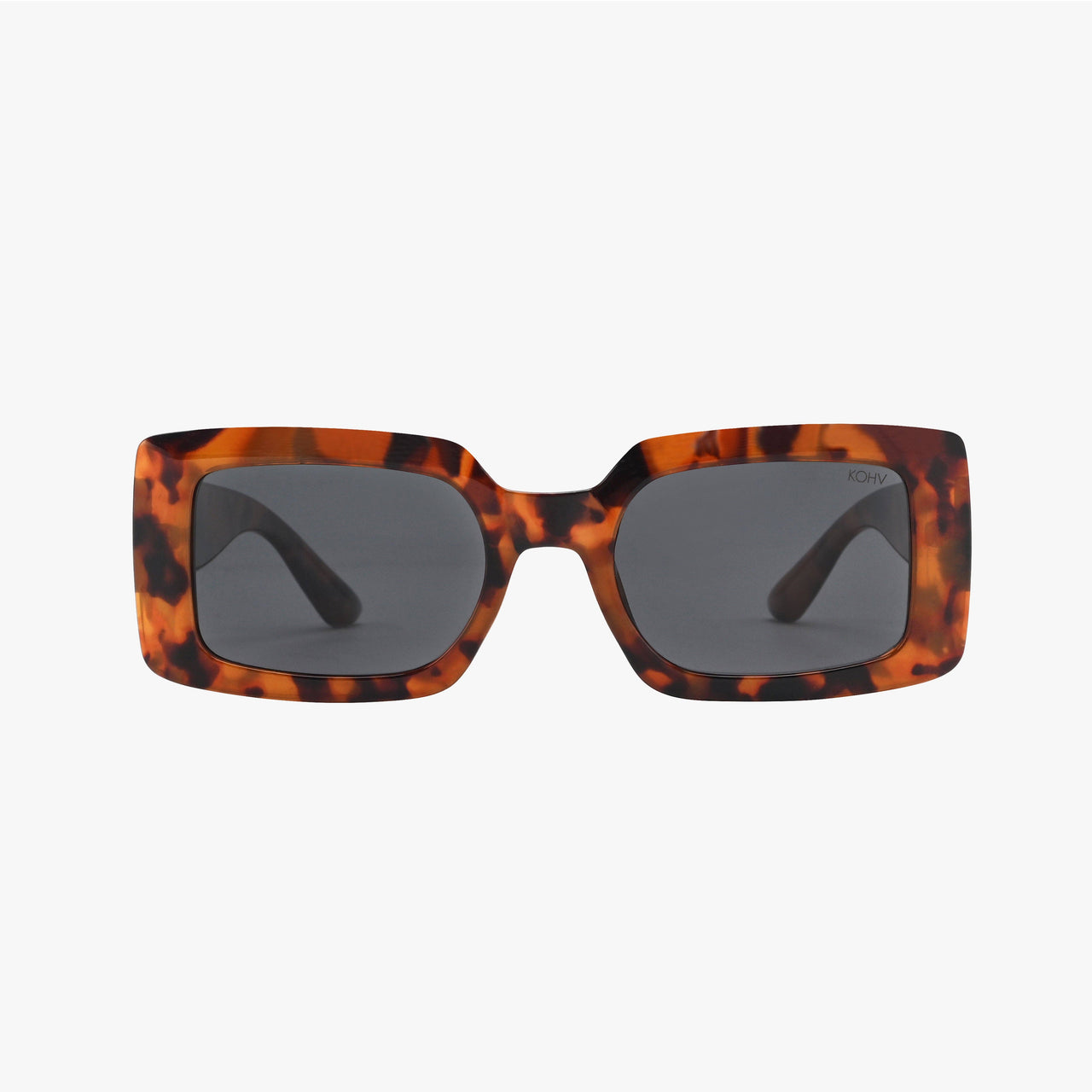 Breeze Amber Smoke Polarized Rectangle Sunglasses