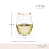 Starlight Gold-Accented Stemless Wine Glass