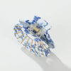 Coastal Blue Seashell Gold Painted Claw Clip