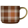 Brown Plaid Coffee Mug