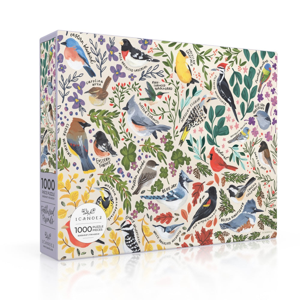 Feathered Friends - 1,000 Piece Bird Jigsaw Puzzle