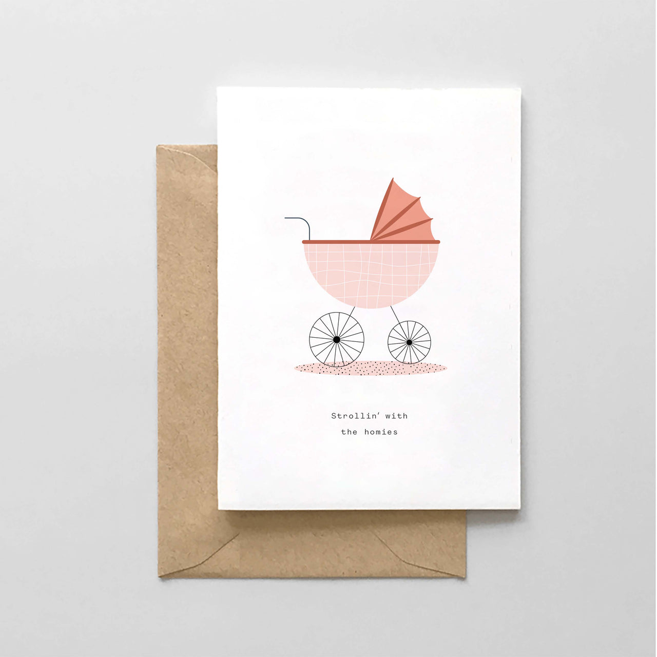 Strollin' With The Homies Baby Card