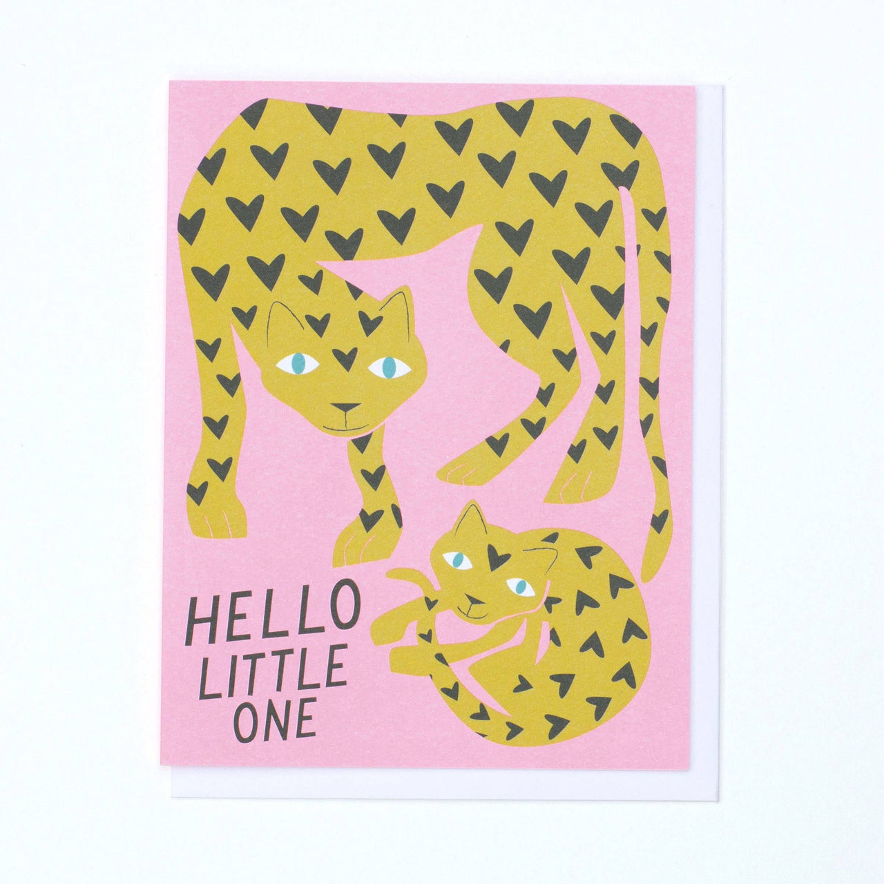 Hello Little One Leopard Baby Card