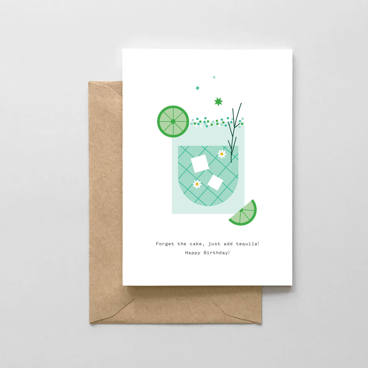 Forget the Cake, Just Add Tequila! Happy Birthday Card