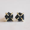 Druzy Prong Studs - Black