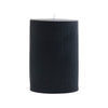 Unscented Pleated Pillar Candle- Noir