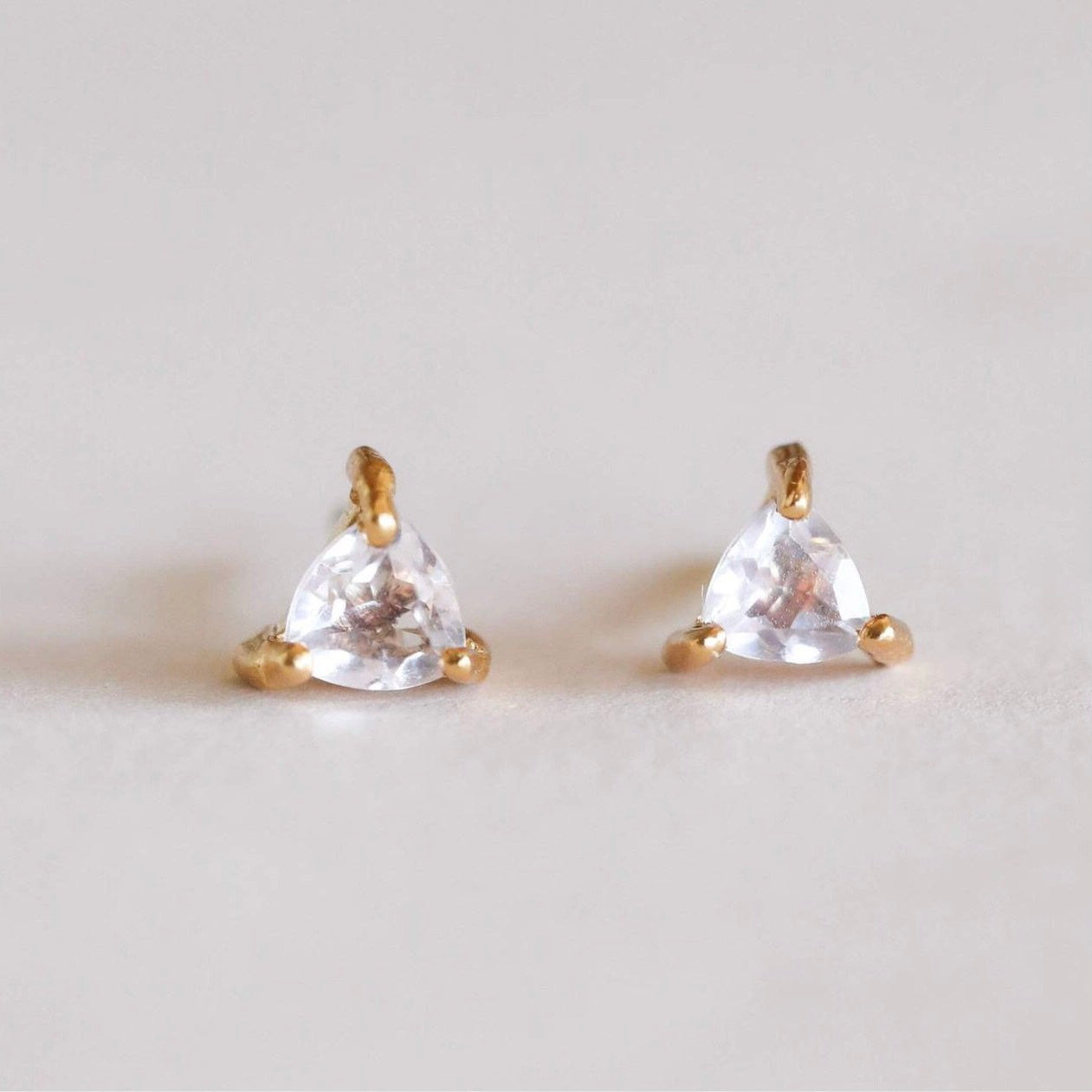 Mini Energy Gem Studs - Rose Quartz