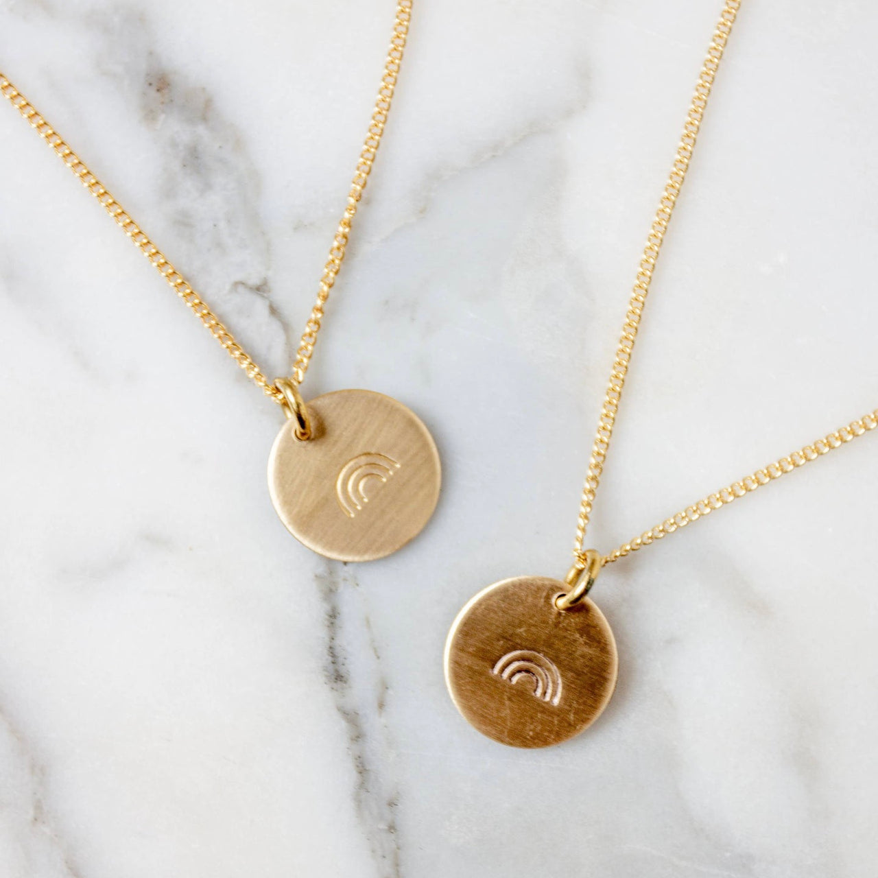 Petit Rainbow Disc Necklace