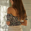 BLISSFUL BLOSSOM TOP- Black Floral