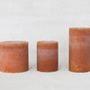 Unscented Pleated Pillar Candle- Acorn