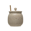 Stoneware Honey Jar with Wood Honey Dipper