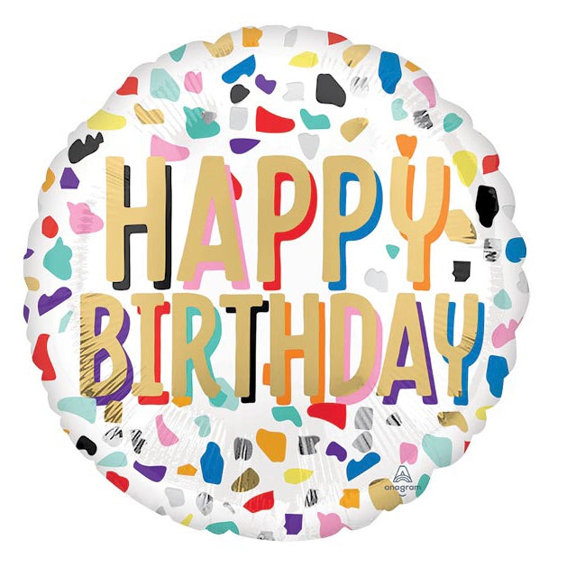 HAPPY CONFETTI BIRTHDAY BALLOON