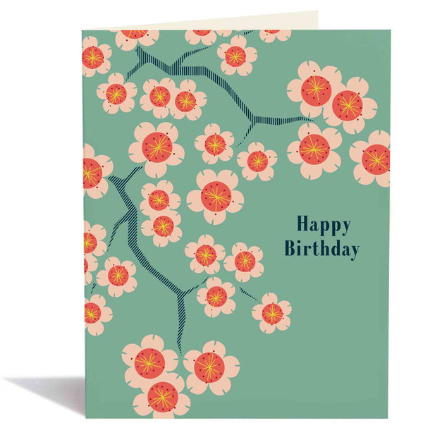 Cherry Blossoms Birthday Card