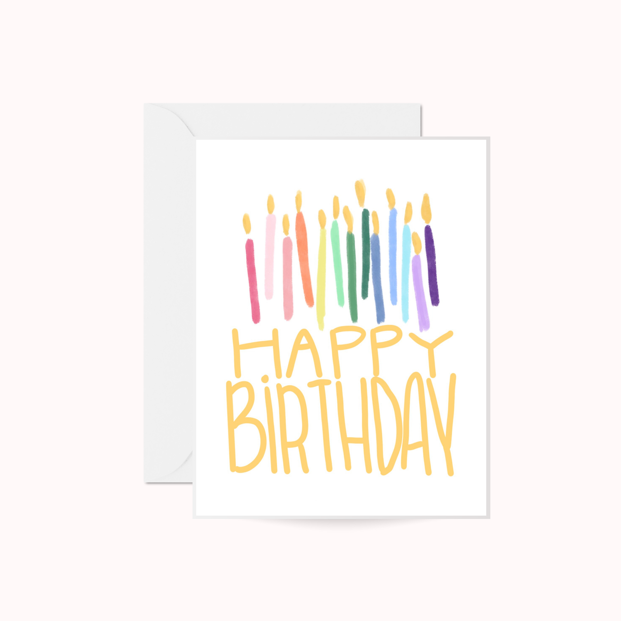 Rainbow Candles Birthday Card