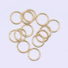 24K Gold Filled 16mm Classic Round Jump Ring Findings Set in Gold & Silver | SP-01638: Gold