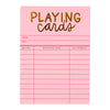 Pink Library Card Deck Of Playing Cards