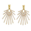 White Sunburst Statement Drop Earrings