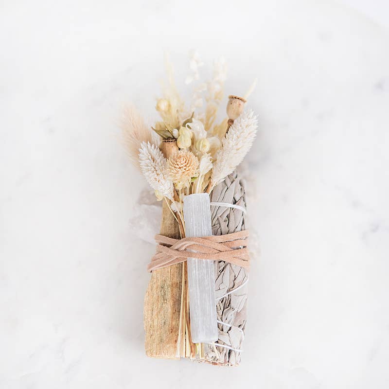 Smudge Stick- Master Healer Sage Crystal Bundle