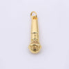 24K Gold Filled 24mm Karaoke Sing-A-Long Microphone Charm | AF-520