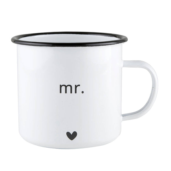 Enamel Mug - Mr. or Mrs.