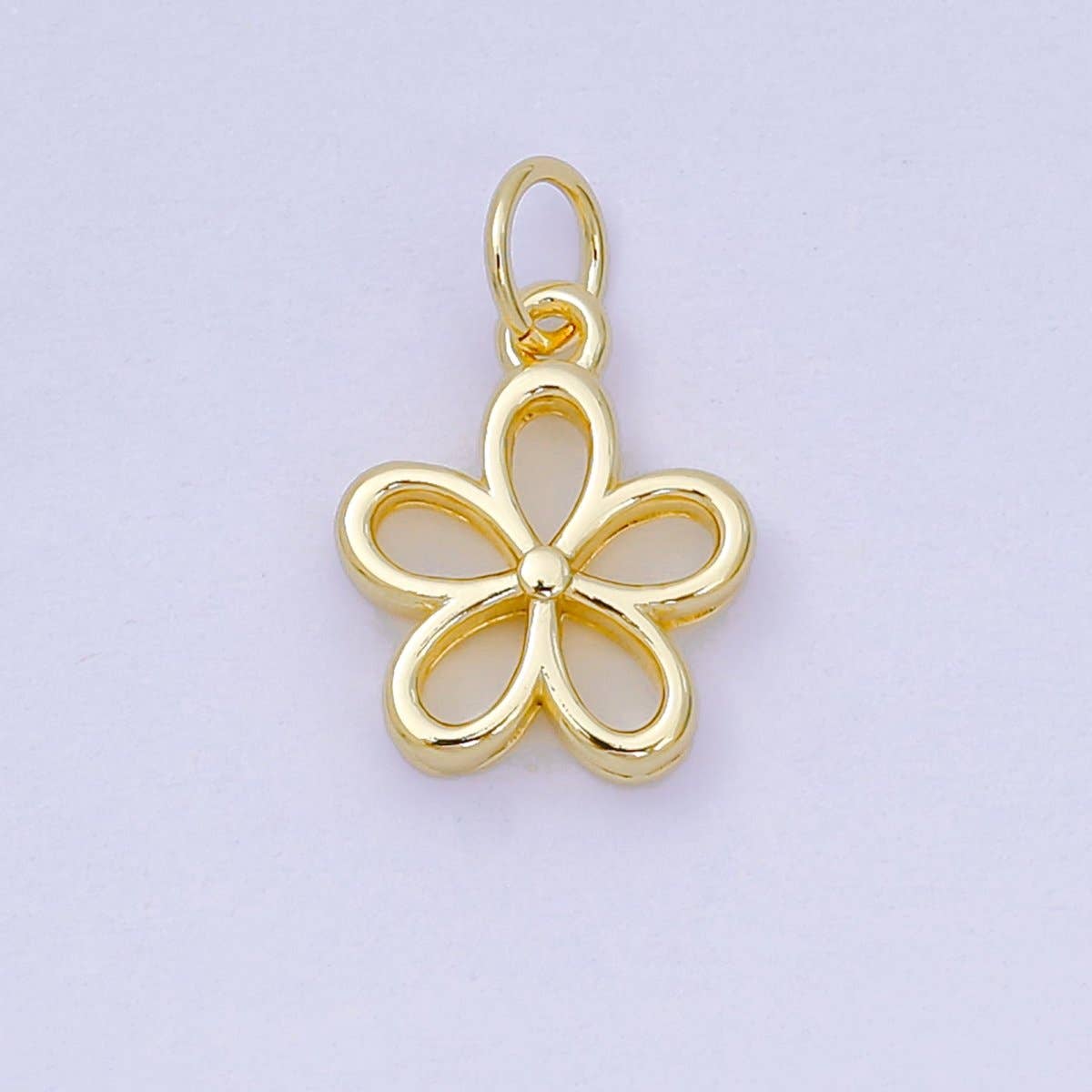 Open Petal Plumeria Charm