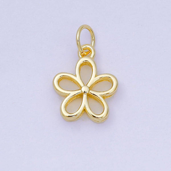 Open Petal Plumeria Charm