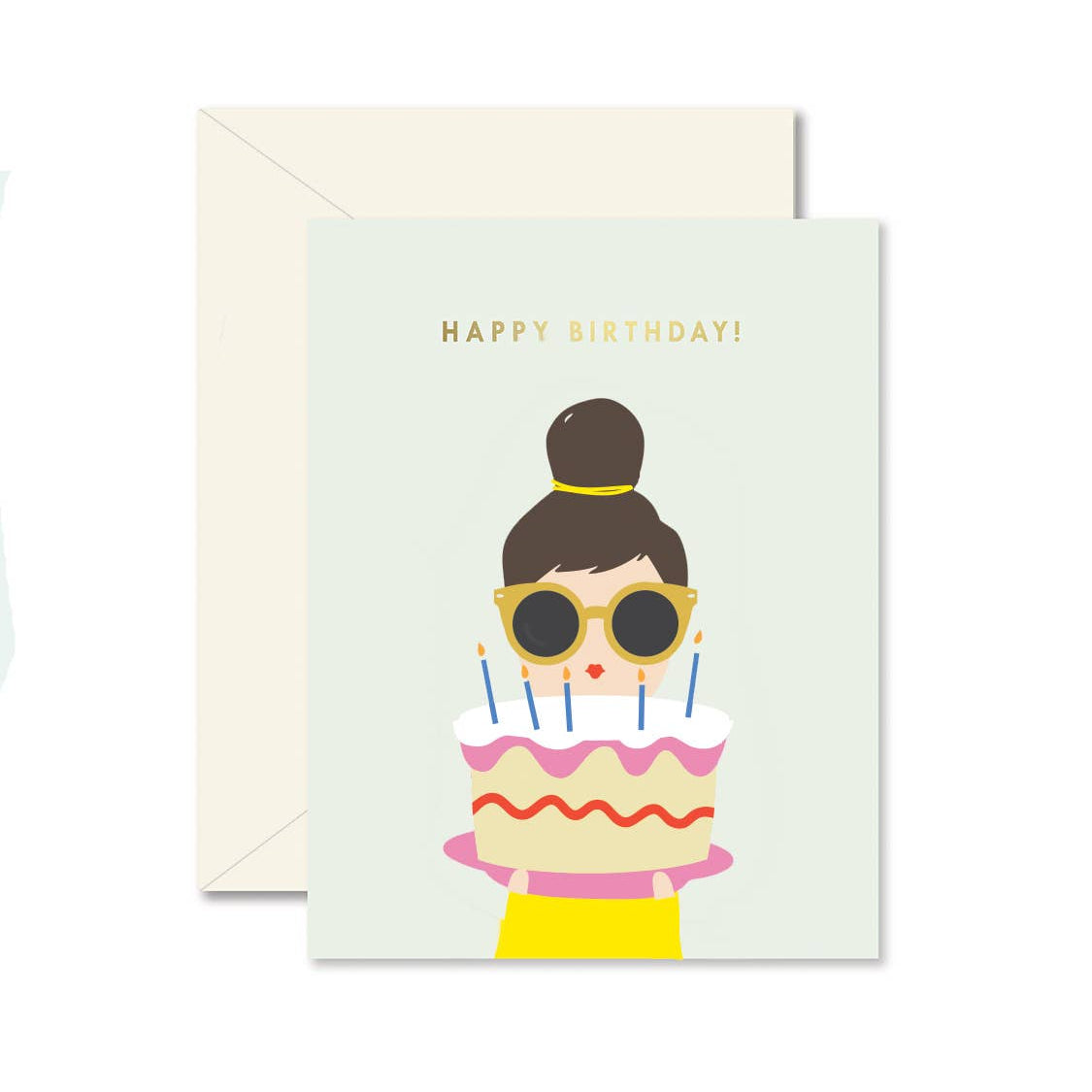 Cake Lady Birthday Greeting Card