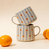 Orange Striped Ceramic Mug