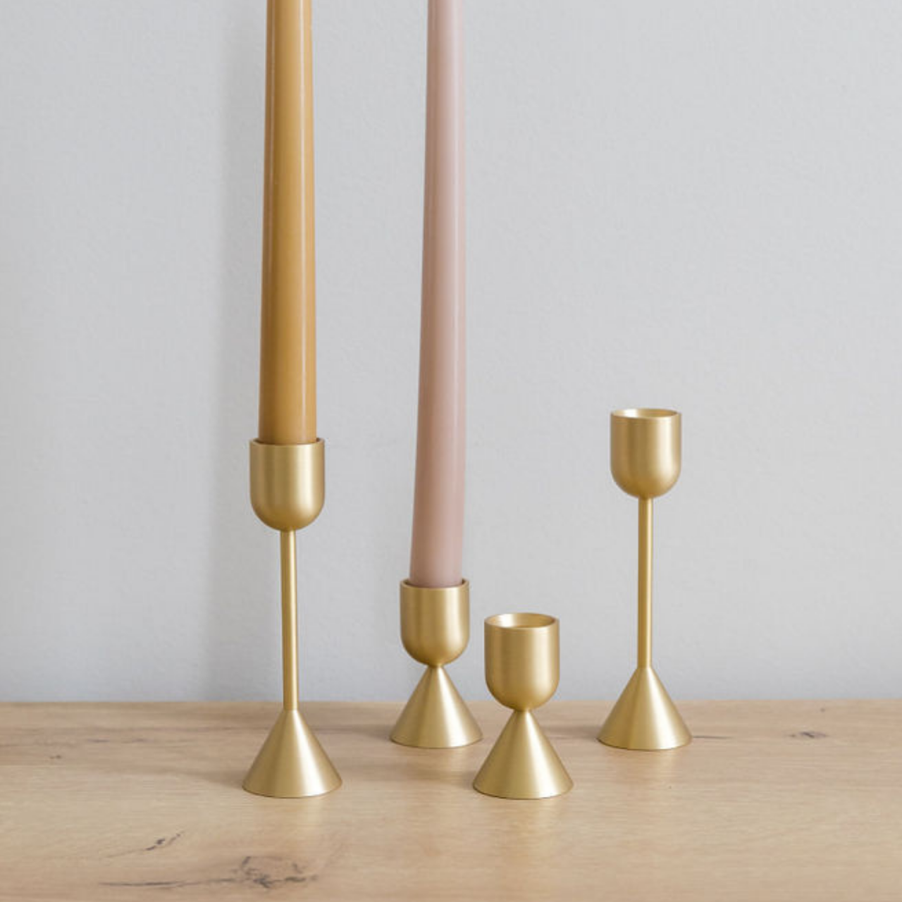 Gold Solid Brass Candlestick Holder