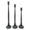 Cast Iron Taper Candle Holders, Set of 3