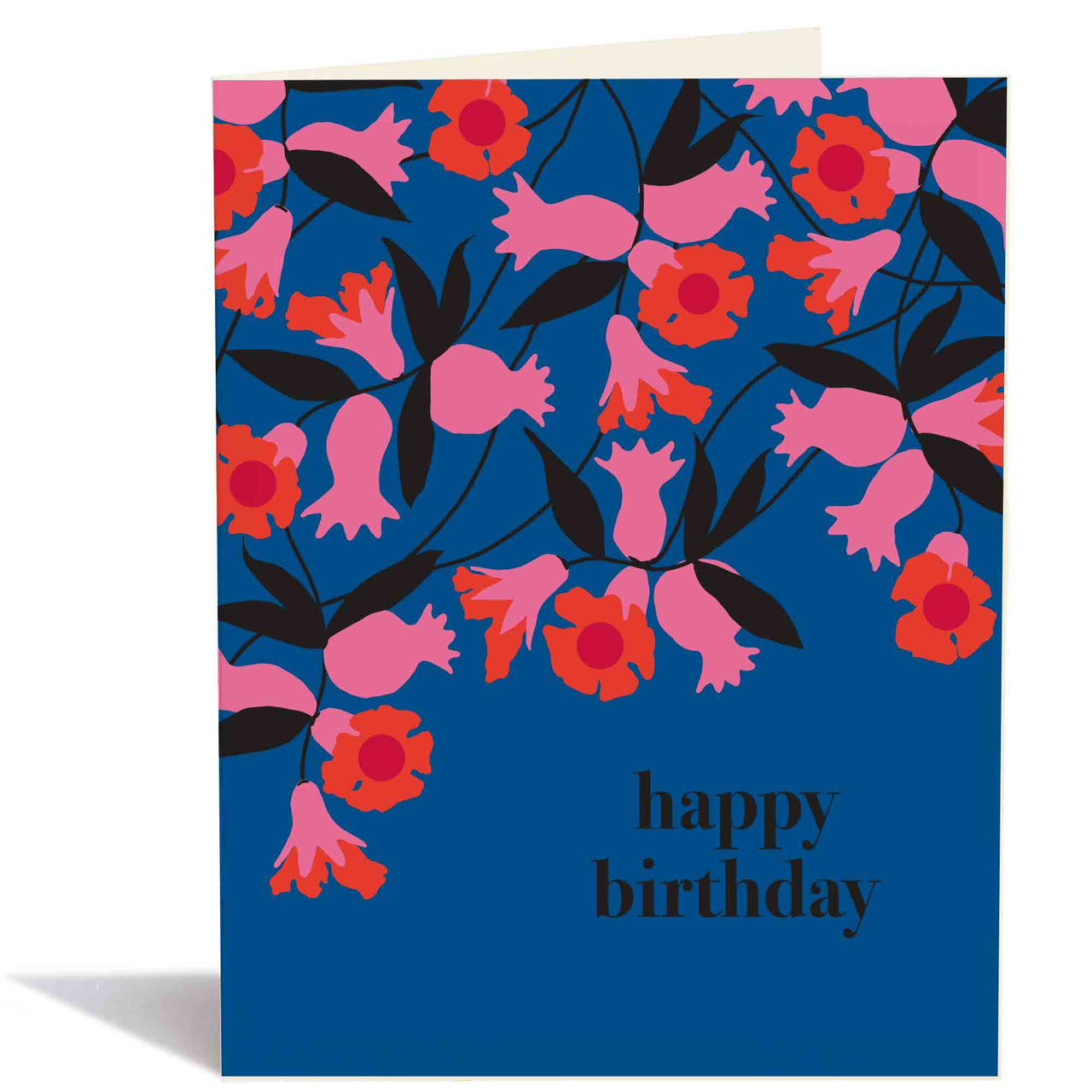 Pomegranet Flowers Birthday Card