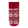 Snowflake Knit Wool Holiday Wine Sweater