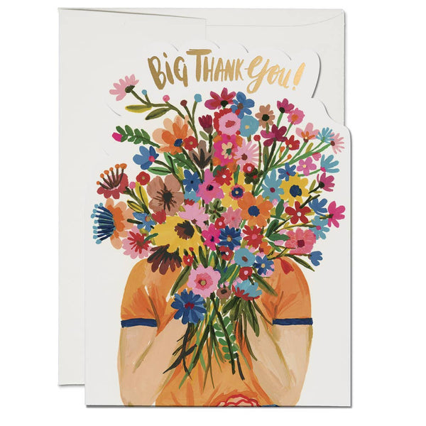 Face Full of Flowers Thank You Card