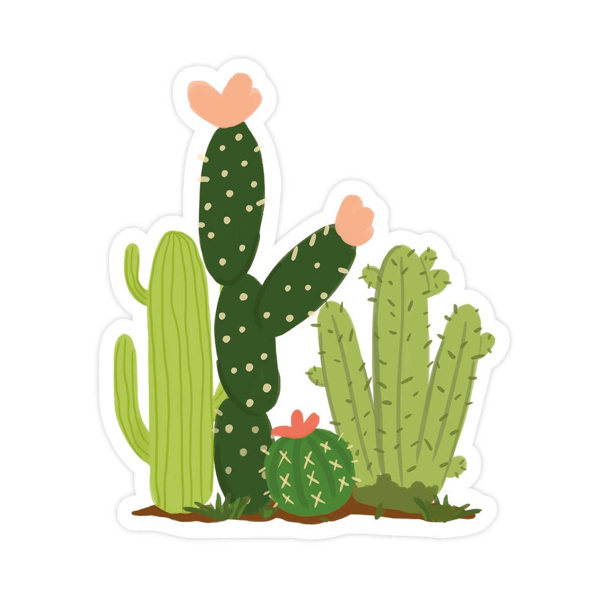Cacti Field Vinyl Sticker