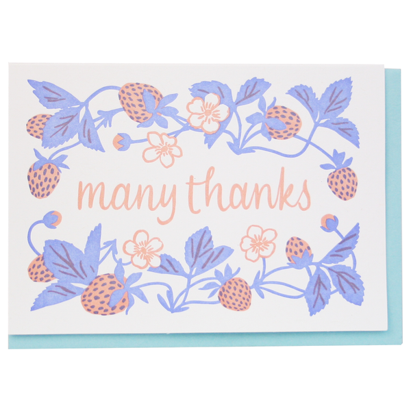 Strawberry Many Thanks Card