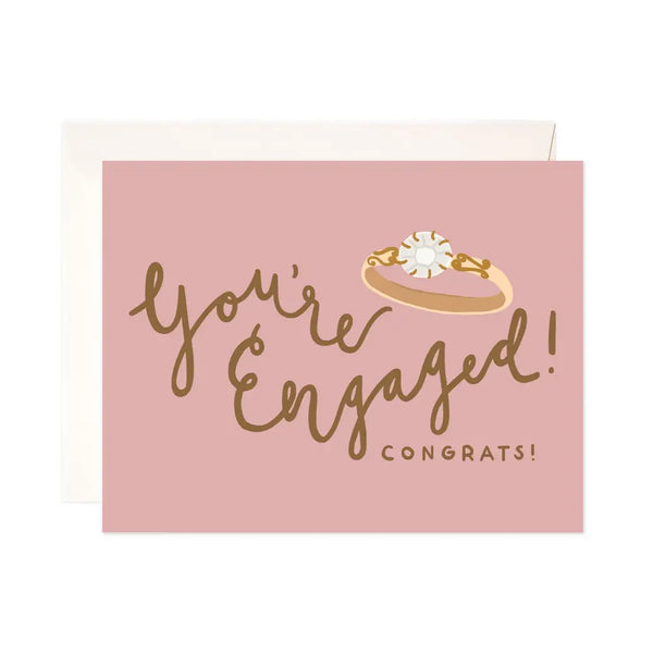 Engaged Ring Greeting Card