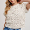 Knit Short Sleeved Pullover - Natural